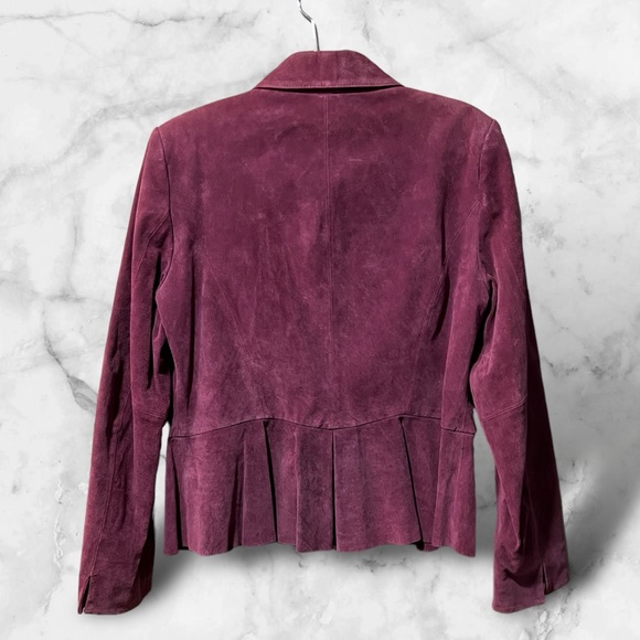 Guillaume Vintage Plum Genuine Leather Jacket - Picture 8 of 14